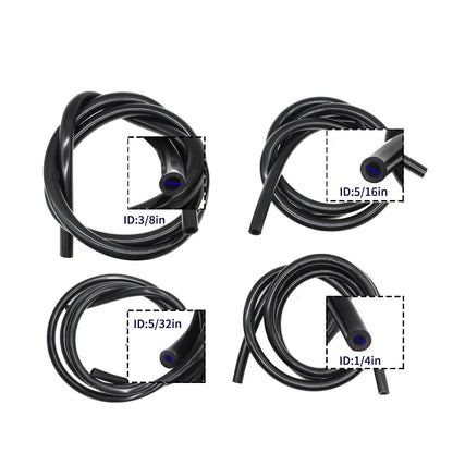 Set of 4 Vacuum Tubing Hose Line 5/32 1/4 5/16 3/8" 5FT 130PSI