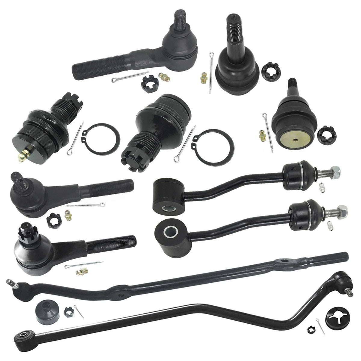 Ball Joint, Sway Bar Link, Tie Rod, Track Bar for Jeep Wrangler TJ (1997–2006)