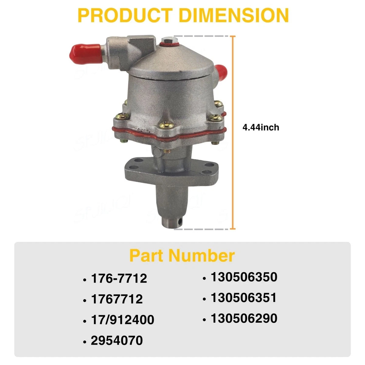 Fuel Lift Pump 176-7712 for Caterpillar C2.2 C1.5 C1.7 CAT 3013/C 3024/C 3024C
