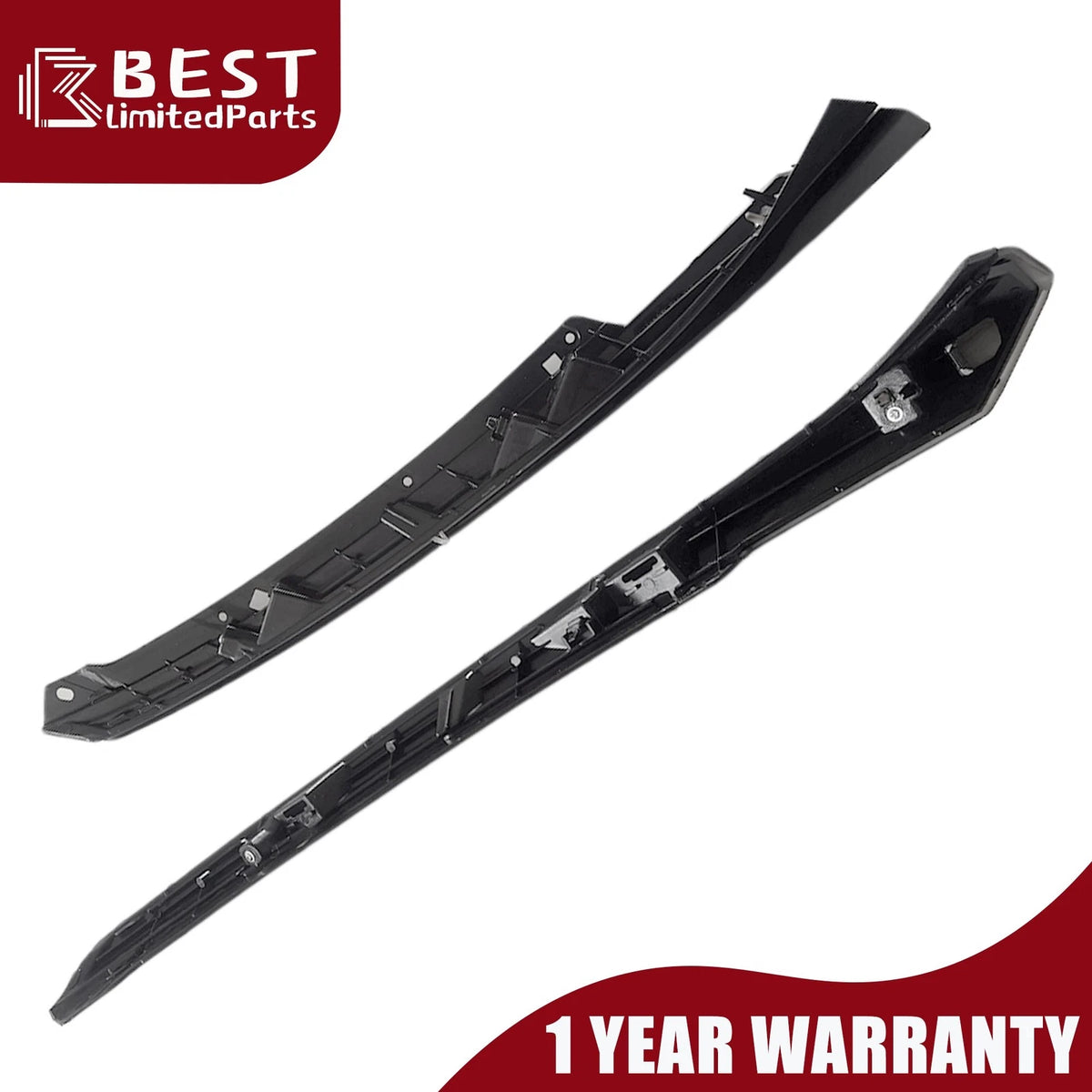 2pcs Grille Molding Trim Gloss Black for Honda Civic (2016–2018)