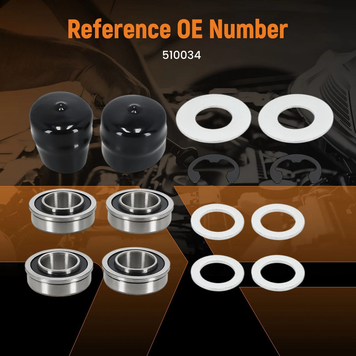 2pc Front Wheel Bearing Assembly for Hyundai Tucson (2016–2021)