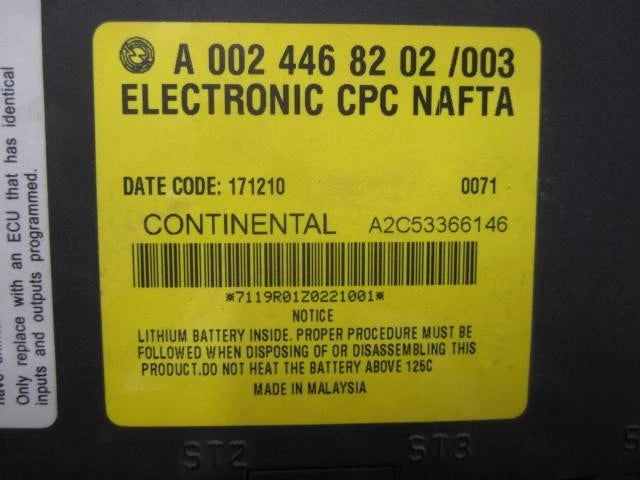 Chassis Control Module for Freightliner Cascadia 113 (2011) A0024468202/003