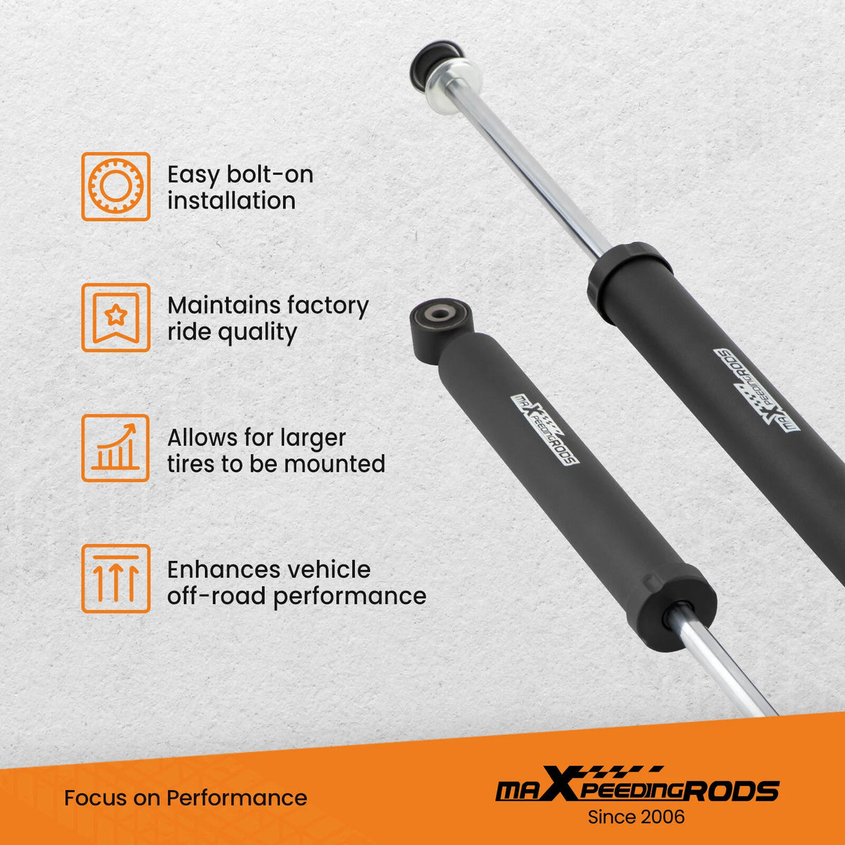 3" Lift Kit Struts & Shocks for Toyota Tacoma 4WD (2005–2023)