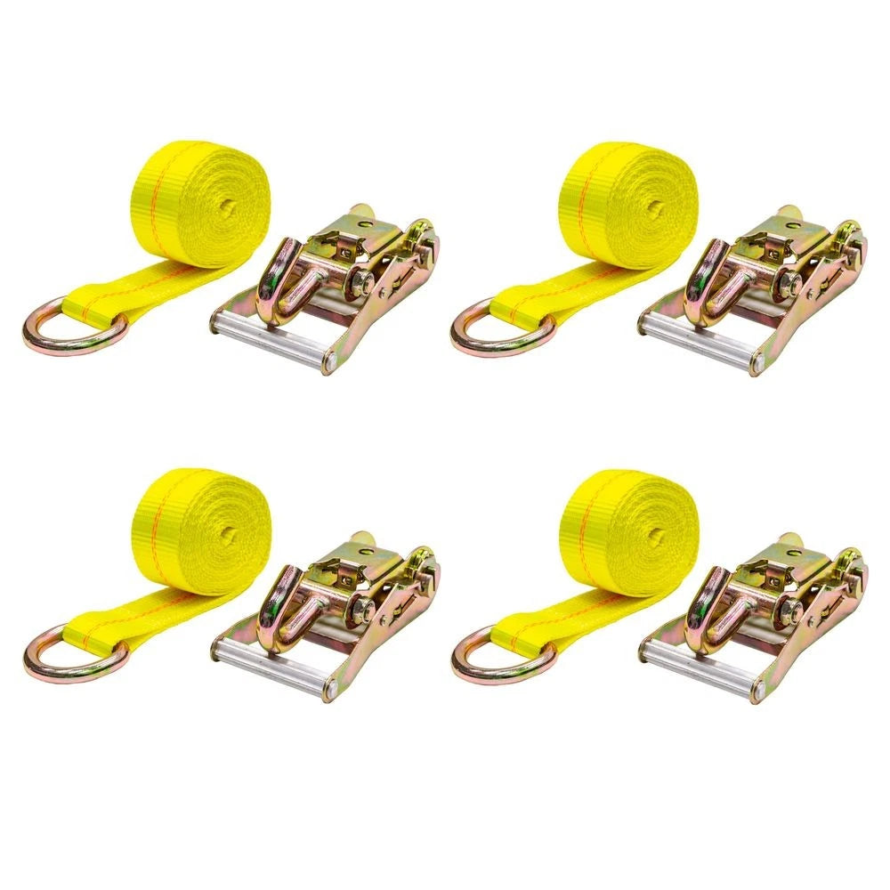 Set of 4 - 2" x 12' Side Mount Wheel Net with D-Ring & J Hook Ends