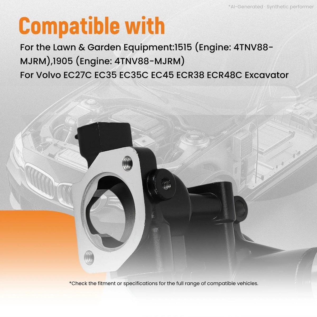 Water Pump for Volvo EC35 ECR38 Excavator (VOE11713724 129508-42001 129004-42001)