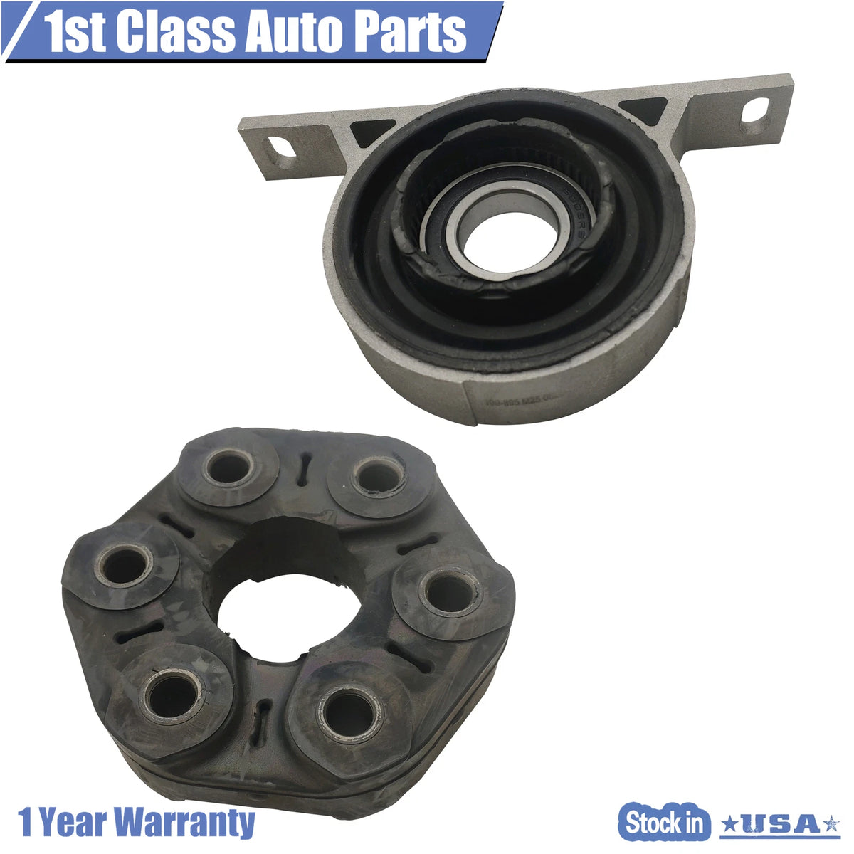 2X Propshaft Flex Disc & Center Support Bearing for BMW E60 (2004–2011)
