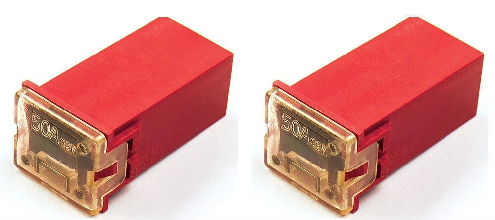 2X 50 Amp Female Maxi Fuses for Flosser FMX JCASE Type (Made in Japan)