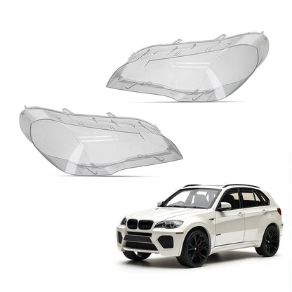 Headlamp Cover Lens Pair for BMW X5 (2007–2013) 63117288996 Clear