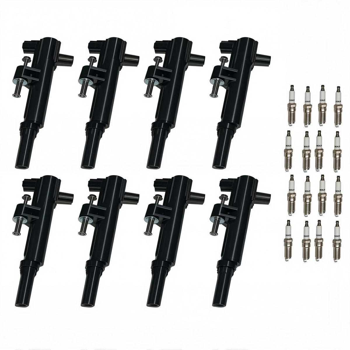 8X Ignition Coils & 16X Spark Plugs for Chrysler Dodge Jeep 4.7L V8 (2008–2012)