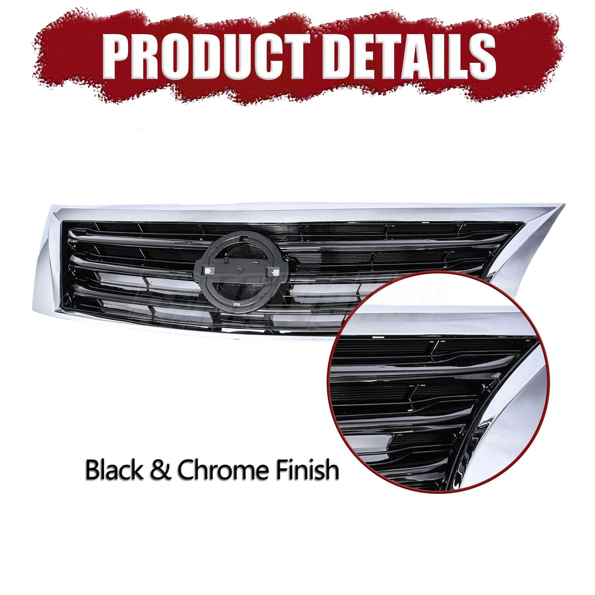 Chrome Front Bumper Grille Assembly for Nissan Altima (2013–2015)