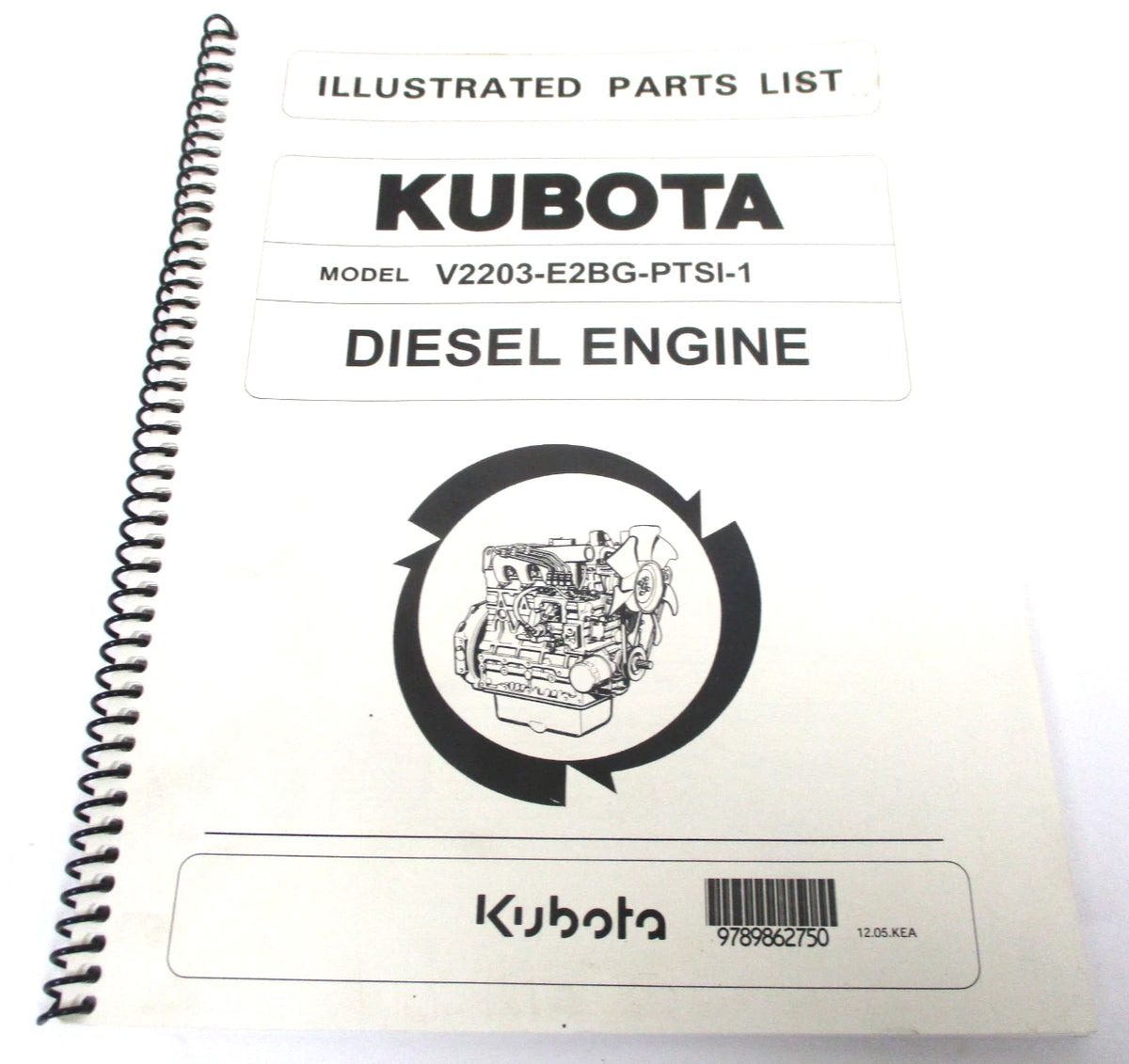 Illustrated Parts List for Kubota V2203-E2BG-PTSI-1 Diesel Engine