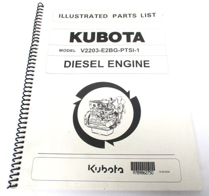 Illustrated Parts List for Kubota V2203-E2BG-PTSI-1 Diesel Engine
