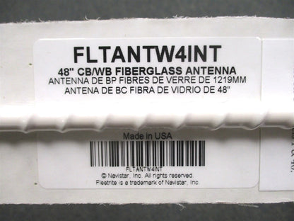 48" Pre-Tuned Fiberglass Antenna Whip for Fleetrite (FLTANTW4INT)