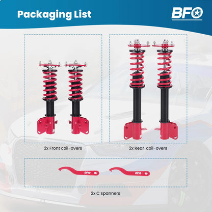 Coilovers Shocks & Springs Kit for Subaru Impreza WRX (2002–2007)
