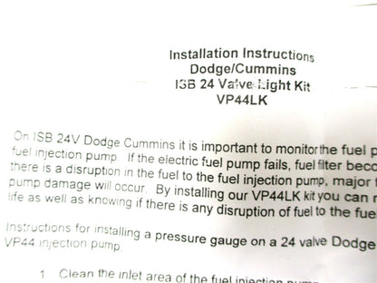 VP44LK Low Pressure Sensor Kit for Cummins 5.9L ISB 24V (1998–2002)
