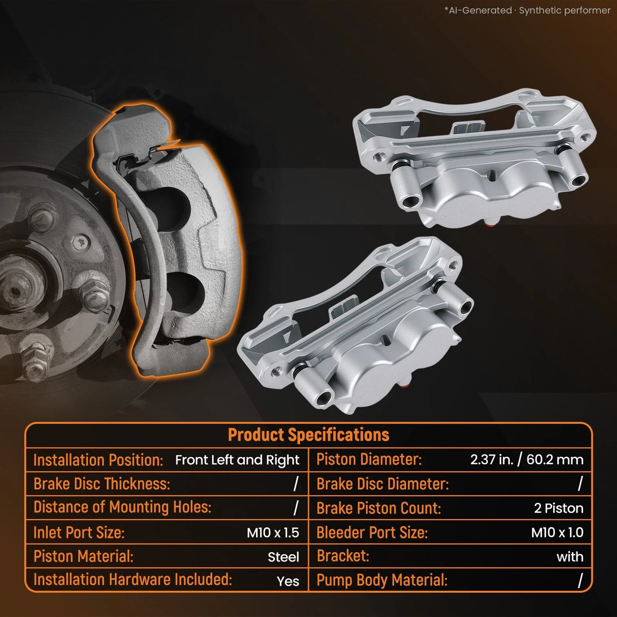 Set of 2 Brake Calipers for GMC Sierra 2500 HD/3500 HD (18B5303, 18B5302)