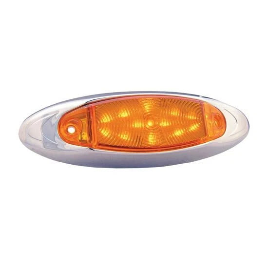 Trux TLED-INFA 13 LED Oval Marker Light for Amber Chrome