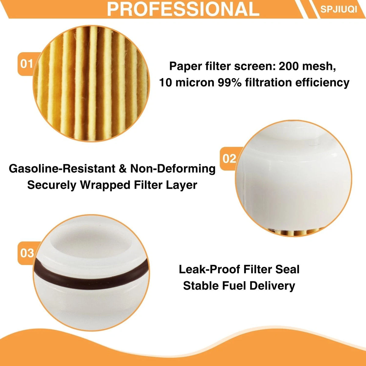 2Pcs Fuel Filter 68V-24563-00-00 for Yamaha 4 Stroke Outboard (115-155 HP)