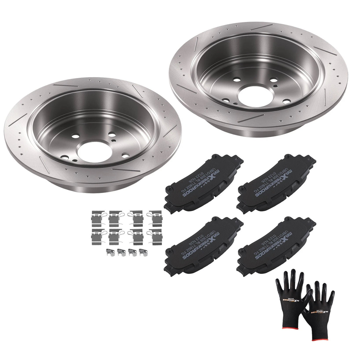 Set of 4 Rear Brake Rotors & Ceramic Pads for Lexus RX350 RX450h (2010–2015) S31544