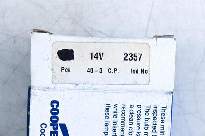 2X Wagner 2357 T2357 Miniature Light Bulbs for Automotive (NOS)