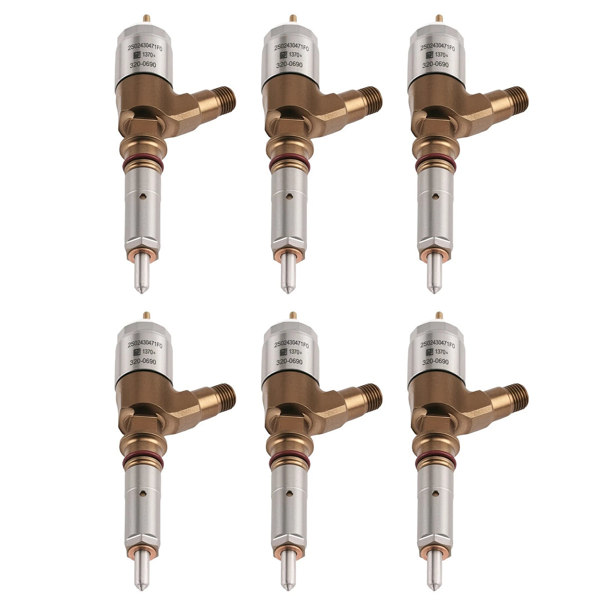 6Pcs Fuel Injectors for CAT 320D L LN RR FM GC 321D LCR 323D SA C-6 320-0690