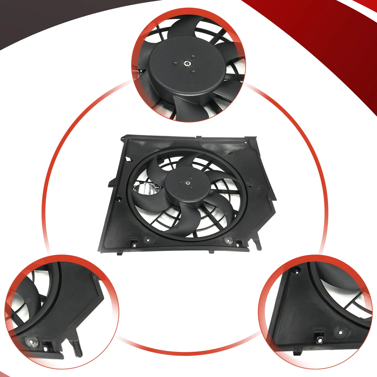 Radiator Cooling Fan Assembly for BMW E46 325i 328i 330i (1998–2006) 17117510617