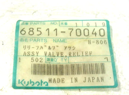 Genuine OEM Pressure Relief Valve for Kubota KH-41 Excavator