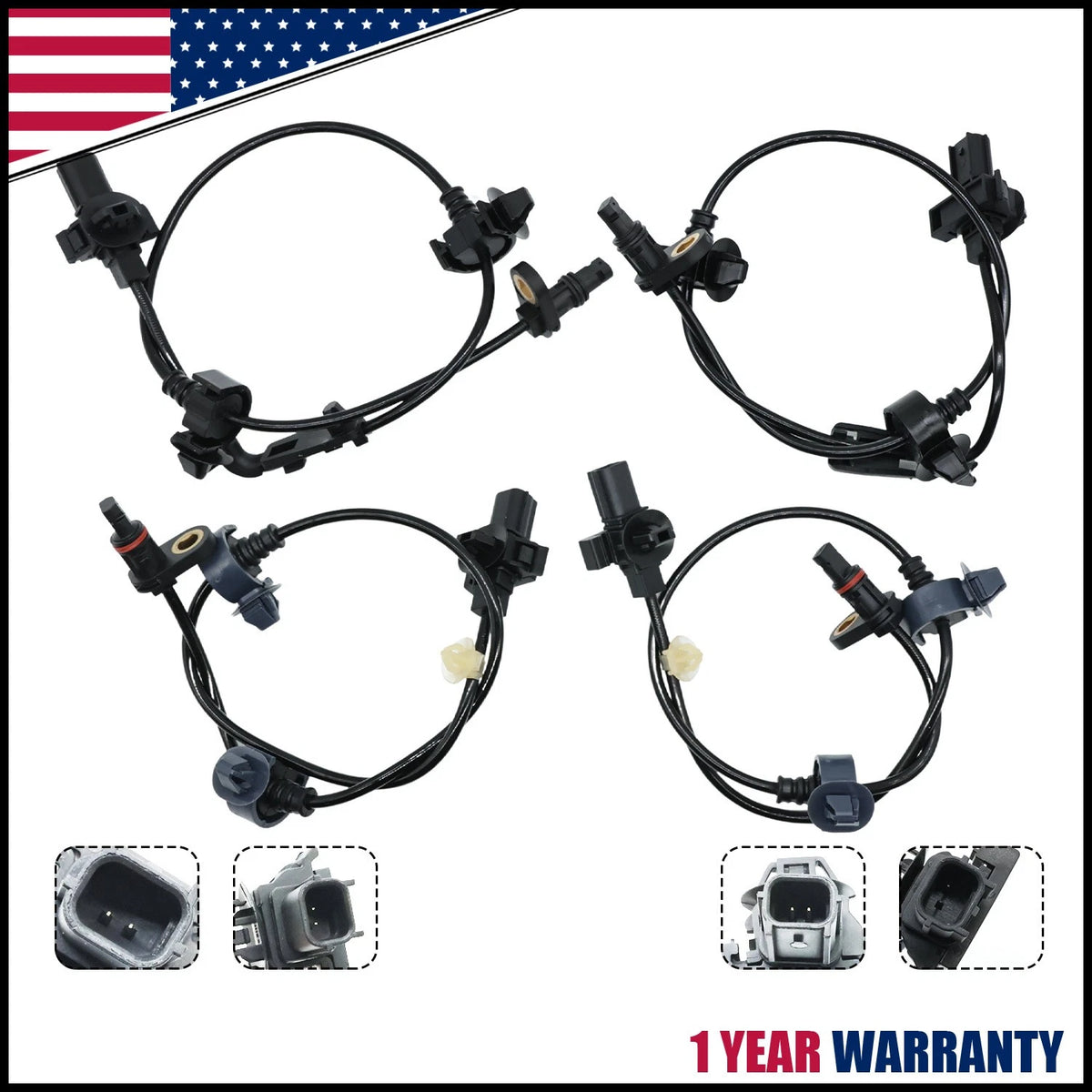 4X ABS Wheel Speed Sensor for Honda Civic (2012–2015)