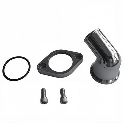 Polished 15° Swivel Water Neck Thermostat Housing for Chevy SBC BBC (327-400)
