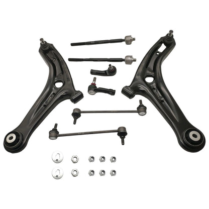 8PCS Suspension Kit Control Arms Tie Rods Sway Bar End Links for Ford Fiesta (2011–2019)
