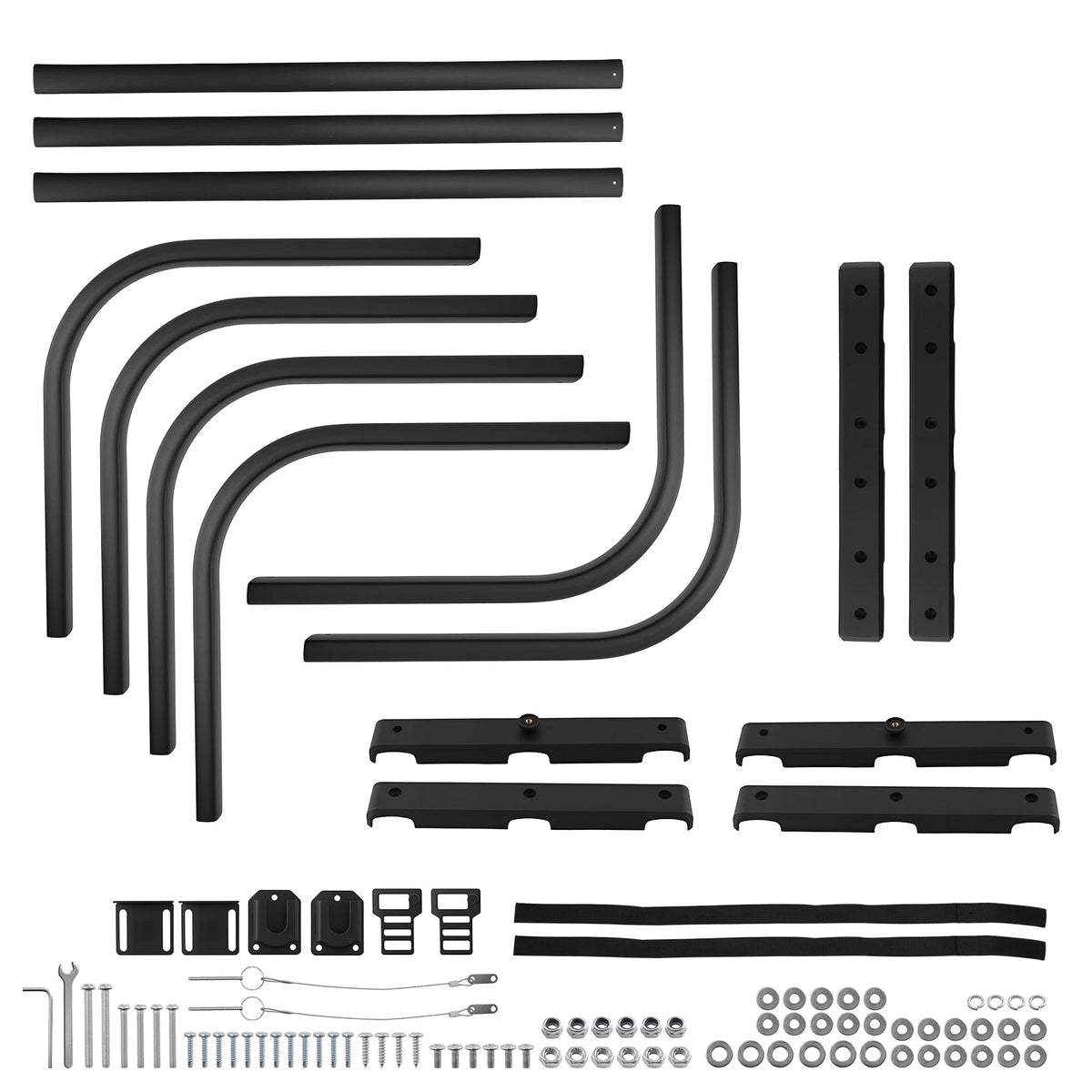 Truck Bed Extender for Small Pickups (49-61in) Adjustable Aluminum Black