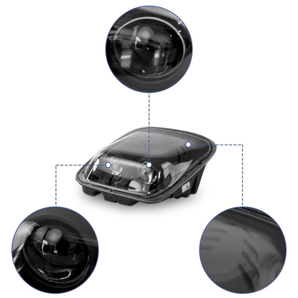 Replacement Projector Headlights for Chevy Corvette (1997–2004) Matte Black