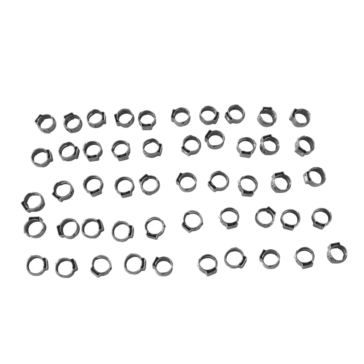 50PCS Stainless Steel Ear Clamp Cinch Rings for PEX 1/2" (12.8mm)