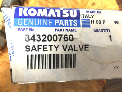 Safety Valve for Komatsu (843200760, 966543-20, A2 28)