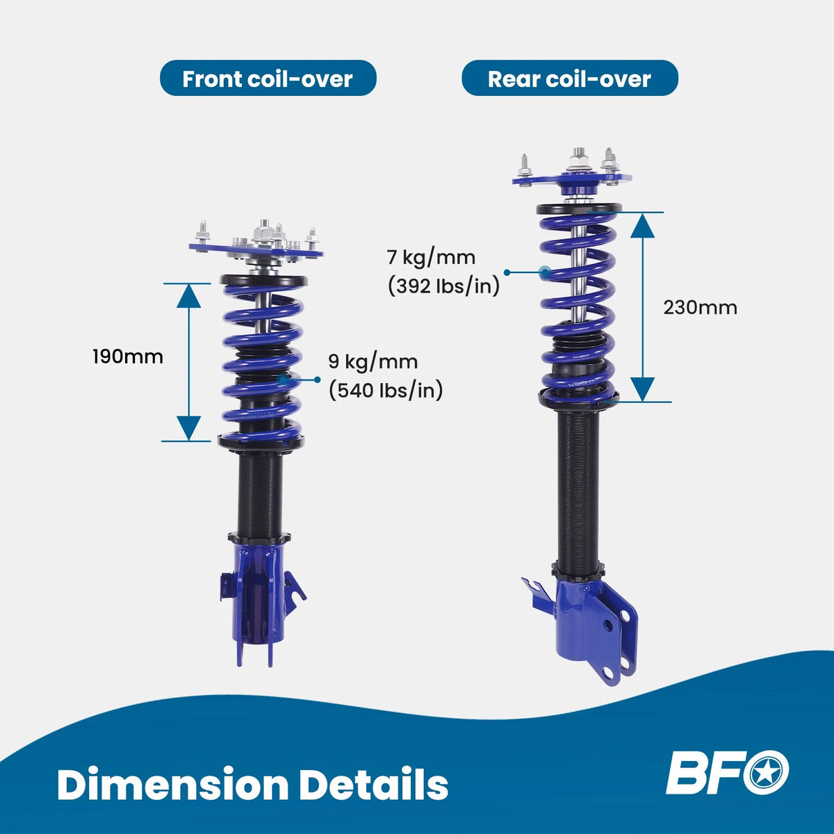 Adjustable Height Lowering Coilovers for Subaru Impreza WRX (2002–2007)