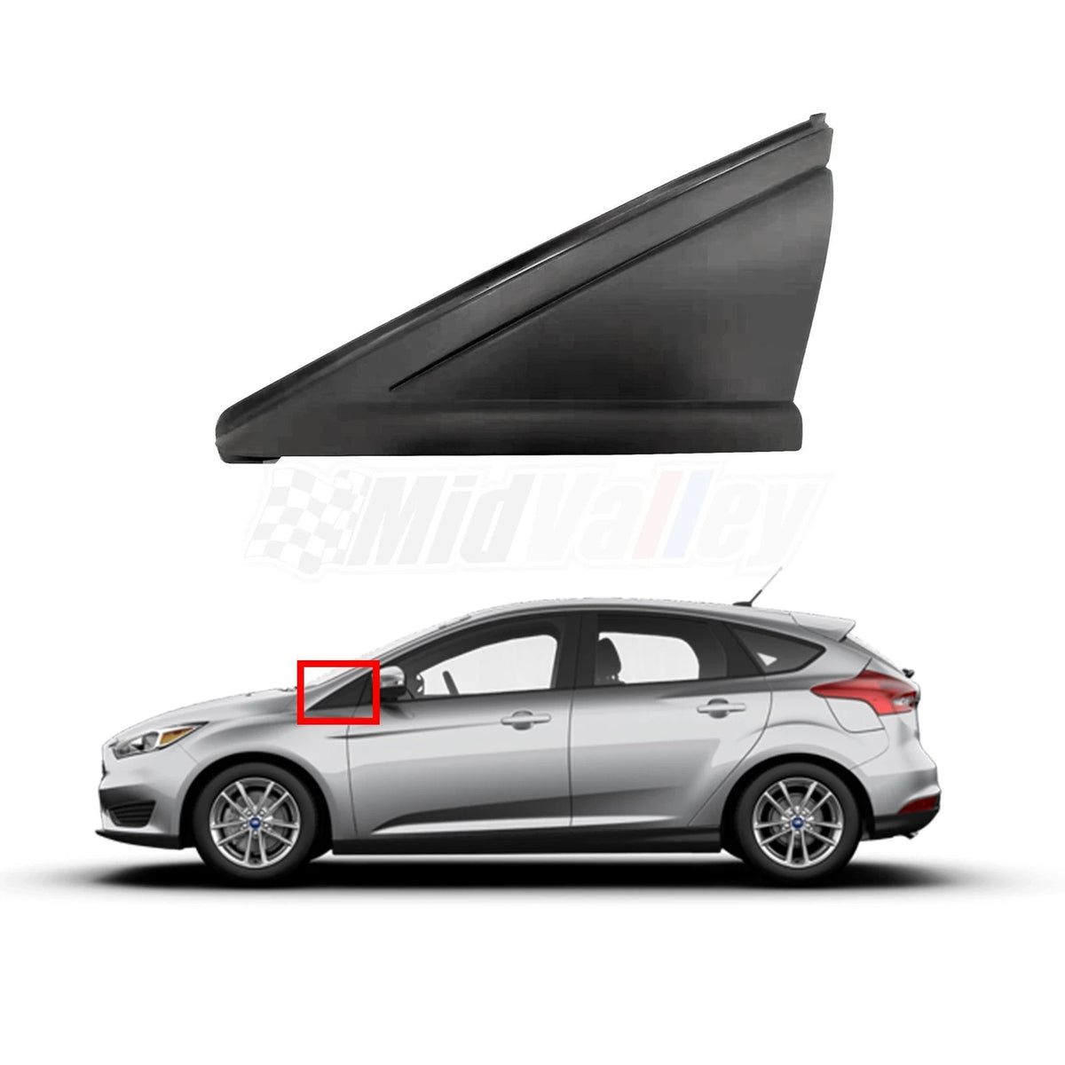 LH Window Molding for Ford Focus (2012–2018) - Fender Corner Molding