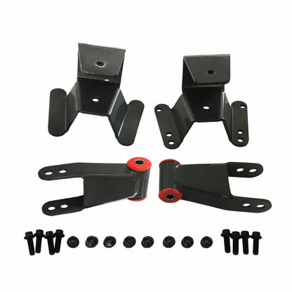 4" Suspension Rear Drop Lowering Hanger Shackle Kit for Chevy C10 (1973–1987)