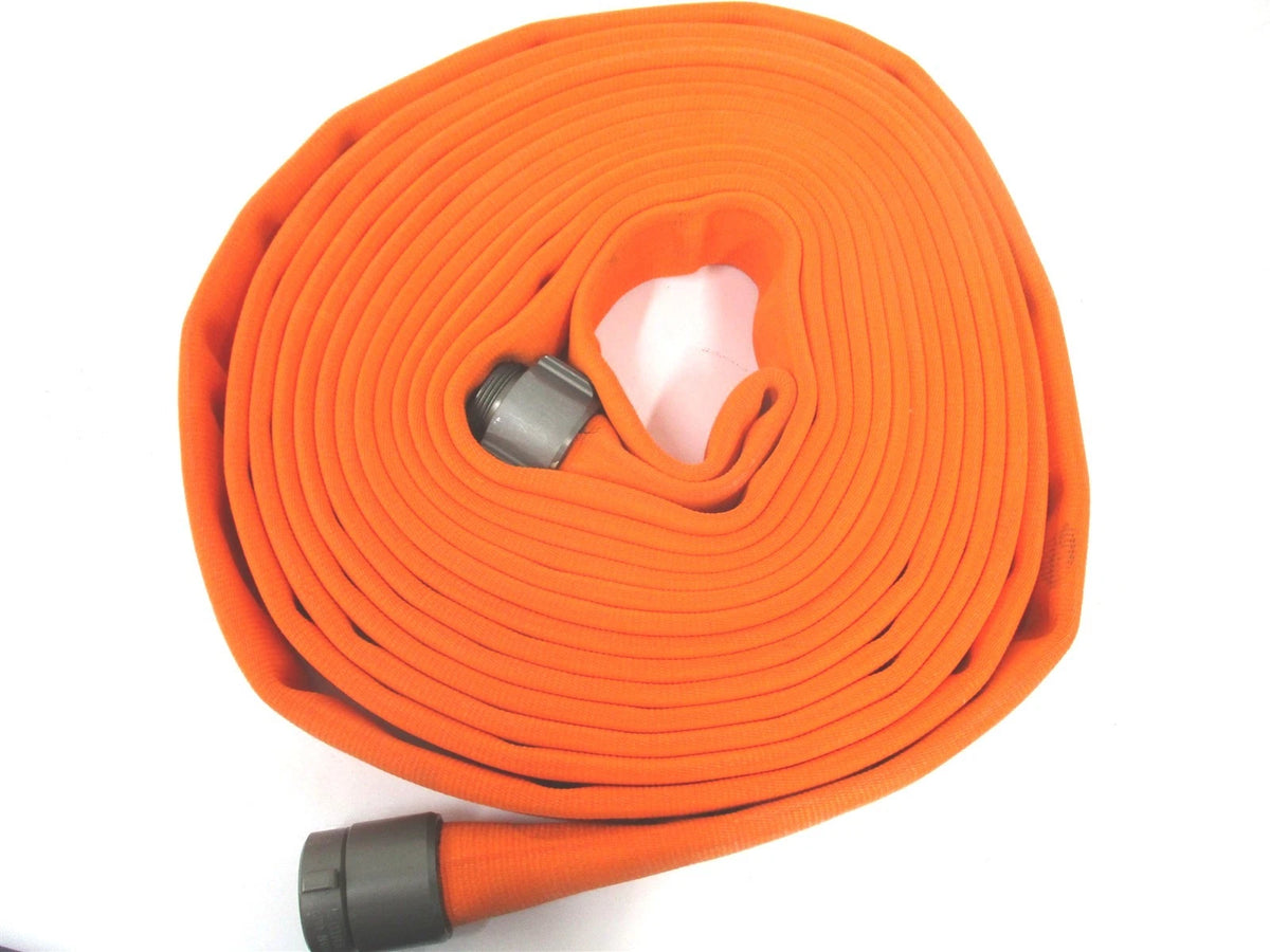 1-3/4" x 50' Orange Fire Hose with Connectors for Various Applications