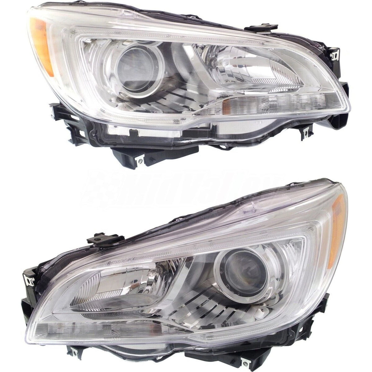Headlight Set of 2 Chrome Halogen for Subaru Legacy Outback (2015–2017)