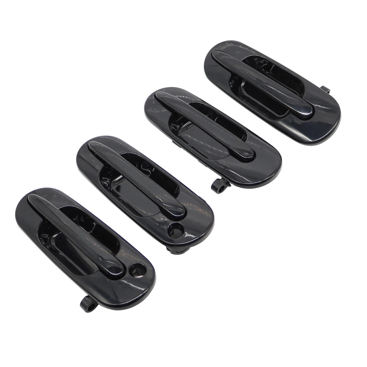 Set of 4 Black Outside Door Handles for Honda CR-V (1997–2001)