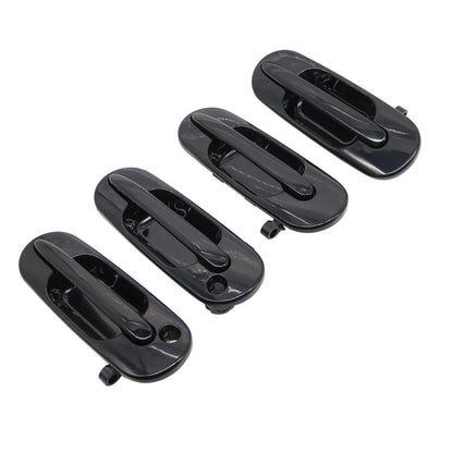 Set of 4 Black Outside Door Handles for Honda CR-V (1997–2001)