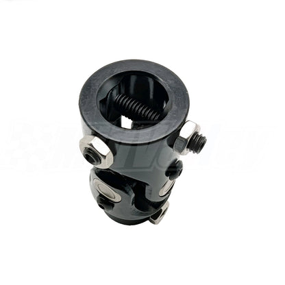 1" DD x 3/4" DD U-Joint for Universal Steering Shaft (Steel, Black)