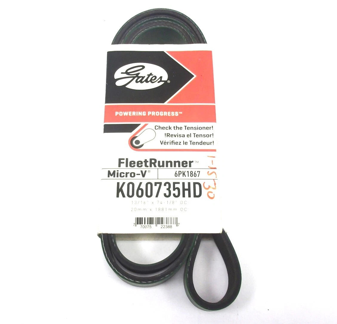Gates Serpentine Heavy Duty Micro-V Belt K060735HD 6PK1867 for