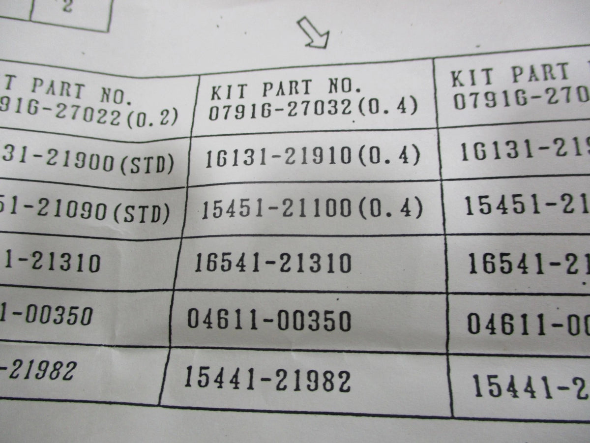 Piston & Ring Kit for Kubota D3000 V4000 (07916-27032)