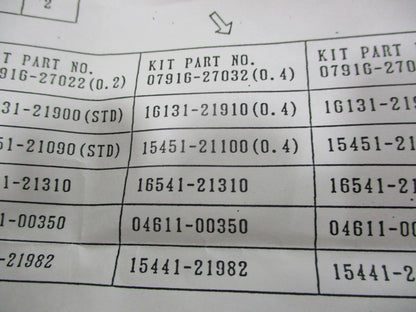 Piston & Ring Kit for Kubota D3000 V4000 (07916-27032)