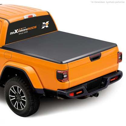 5ft Soft Tonneau Cover for Jeep Gladiator (2020–2026) 3-Fold Vinyl Black