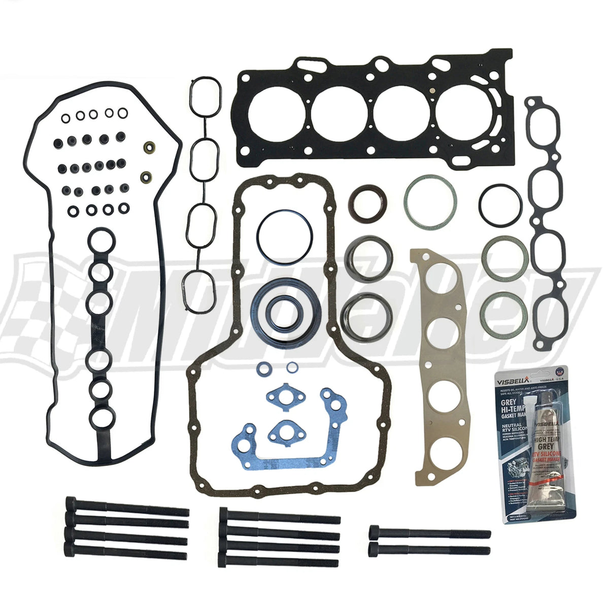 Full Head Gasket & Head Bolts Kit for Toyota Corolla Pontiac Vibe (2003–2008)