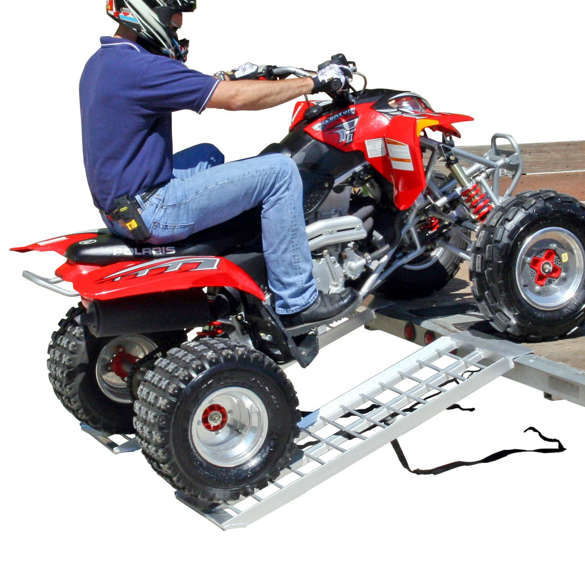 Black Widow Aluminum Straight Dual Runner ATV Trailer Ramps 4' Long