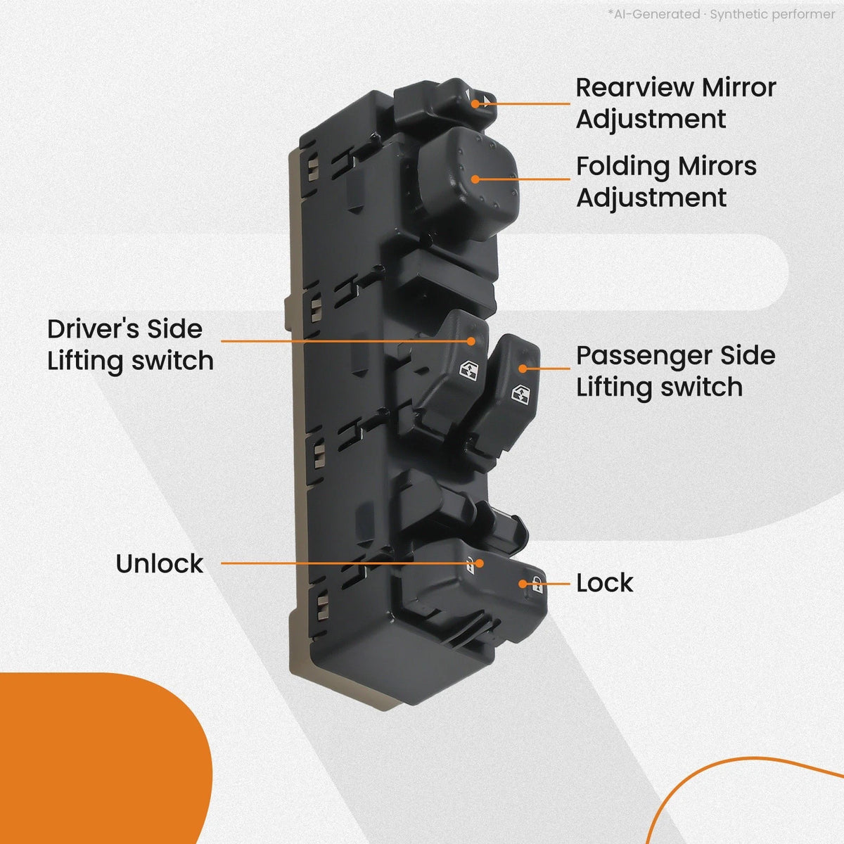 Power Window Switch for Chevy Silverado GMC Sierra (2003–2006) 15883318