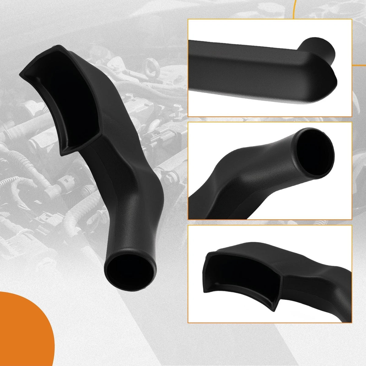 Black Snorkel System for Toyota Hilux 106 (1989–1997) Driver Side Kit